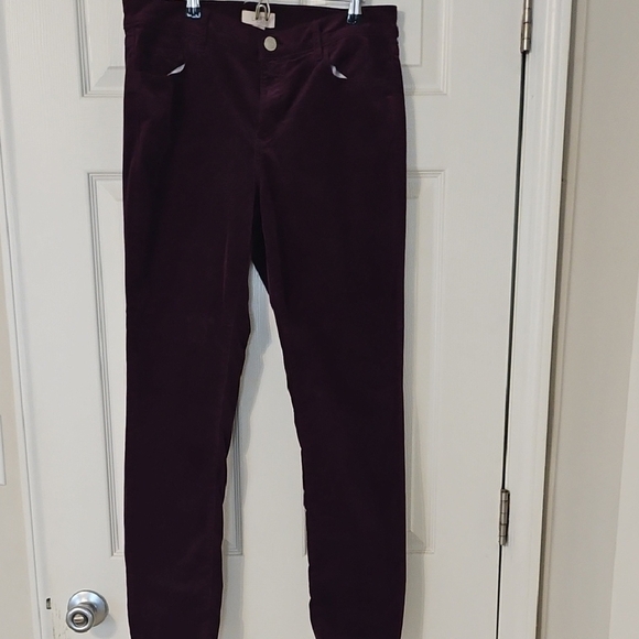 LOFT Denim - LOFT Burgundy 5 Pocket Corduroy Straight Leg